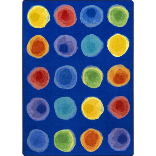 JOY CARPETS WATERCOLOR SPOTS CARPET 5'4X7'8 RECTANGLE RAINBOW