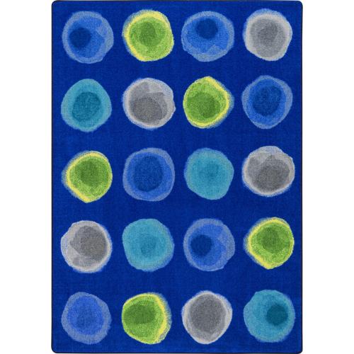 JOY CARPETS WATERCOLOR SPOTS CARPET 5'4X7'8 RECTANGLE MARINE