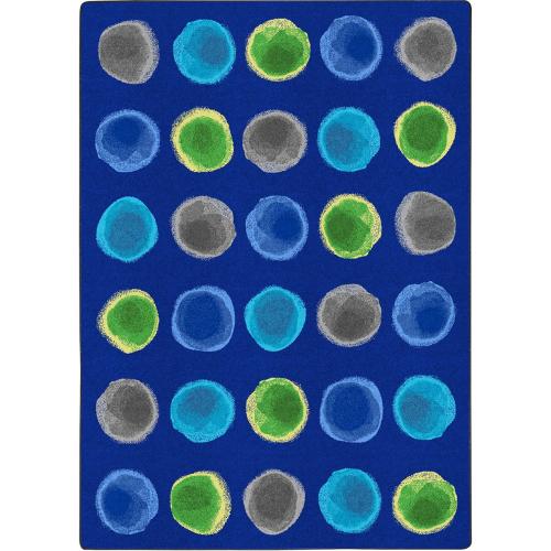 JOY CARPETS WATERCOLOR SPOTS CARPET 7'8X10'9 RECTANGLE MARINE