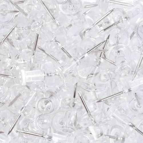 Push Pins - Clear, 100 Pieces - Push Pins - OFC14184