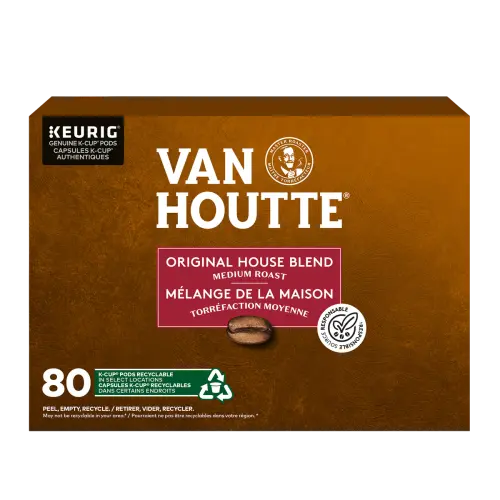 Van Houtte Original House Blend Coffee K-Cup Pods - 80 /Box