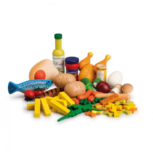 Wooden Cooking Fun Food Assortment - Kitchen Play - FTIE28217