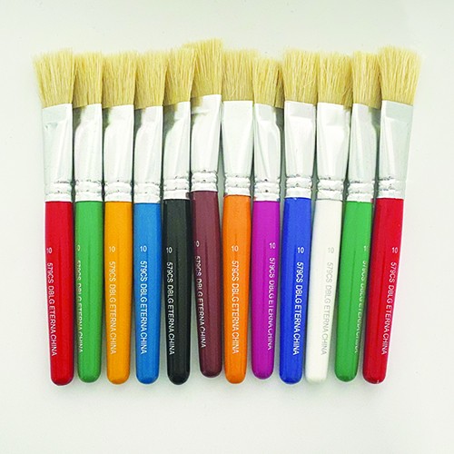 Stubby Brush Set Flat Head, 12 / Set