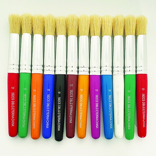 Stubby Brush Set Round Head, 12 / Set