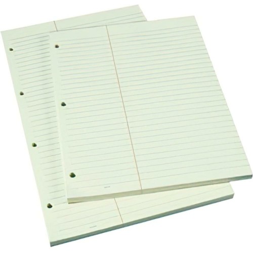 Green Trial Paper Pads 8 ½" x 11" Green Ruled with Red Vertical Rule 5 pads/pkg