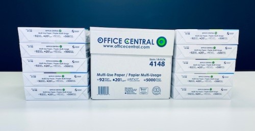 Copy Paper, Letter Size, 8.5" x 11", White, 92 Bright 20lb, 5,000 Sheets/carton - 3994/4148 - Copy & Multi-use White Paper - DMRMULC92B10