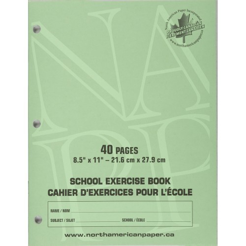 School Exercise Books - 8.5" X 11" - 7mm, Blue lined Ruling - 40 Pages