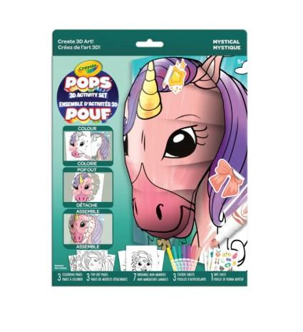 Crayola POPS 3D Activity Set - Mystical - Art, Coloring, Construction - Mystical - 1 Kit