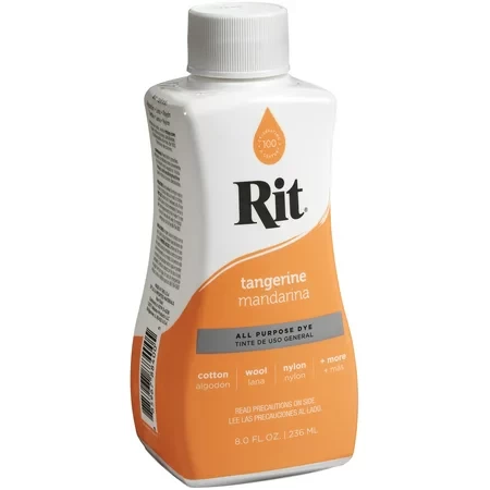 Rit All Purpose Liquid Dye - 236 mL - Tangerine - Fabric Dye & Food Colouring - HWA20624007