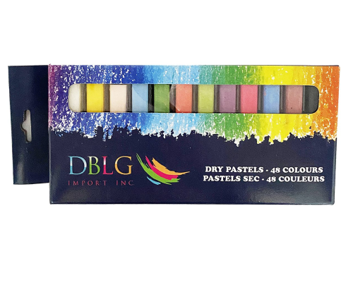 Soft Chalk Pastels - 48 Assorted Colours - Sketch Sticks, Oil & Chalk Pastels - DBG48748