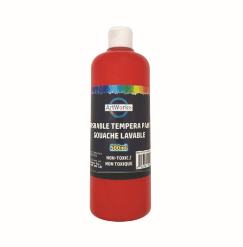 ArtWorks Washable Tempera Paint - 500ml - Red