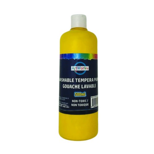 ArtWorks Washable Tempera Paint - 500ml - Yellow