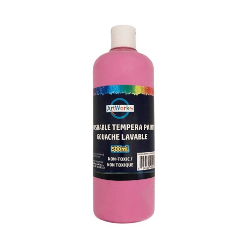 ArtWorks Washable Tempera Paint - 500ml - Bright Pink