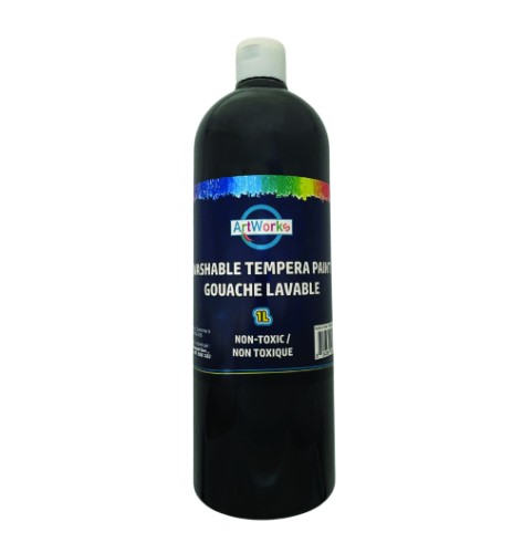 ArtWorks Washable Tempera Paint - 1L - Black