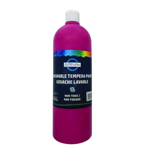 ArtWorks Washable Tempera Paint - 1L - Fuchsia