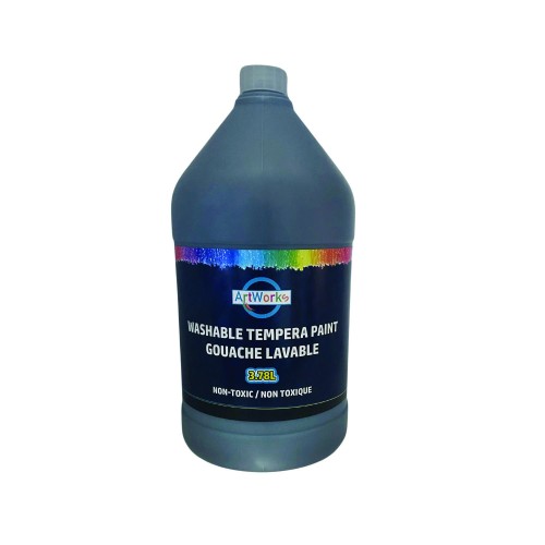 ArtWorks Washable Tempera Paint with Pump - 3.78L - Black