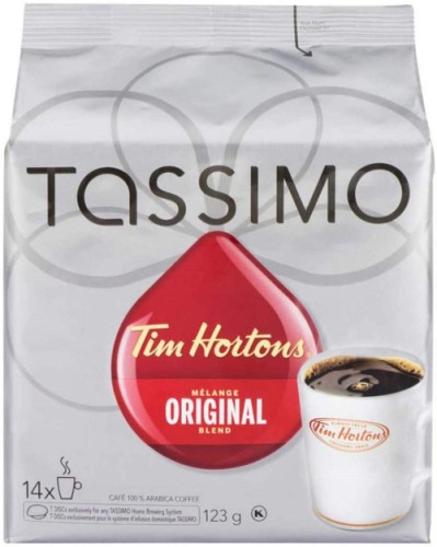 Tim Horton's Tassimo Original Blend Coffee T-Discs - 14 / Pack - Single Serve Pods - TIMI02224