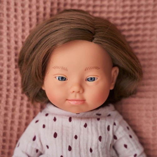 Caucasian Baby Doll - Brunette Girl with Down Syndrome - Dolls & Accessories - MECMLE31088