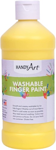 Handy Art Washable Finger Paint - 473ml - Yellow