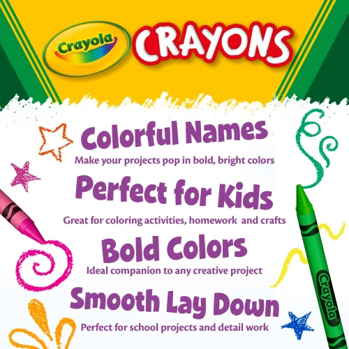 Crayola Ultra-Clean Washable Regular Crayons - 8 / Pack - Crayons - CYO526908