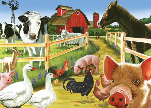 35-Piece Farmyard Welcome Tray Puzzle