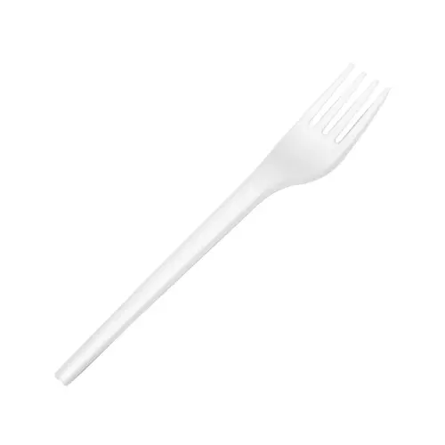 CPLA Compostable Forks - 6.25"H - White - 1000/PK