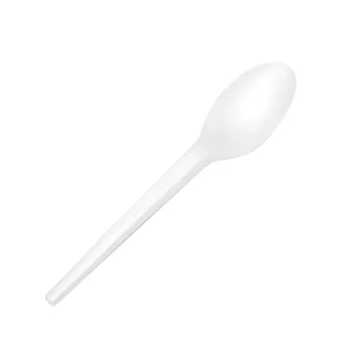 CPLA Compostable Spoons - 6.5"H - White - 1000/PK