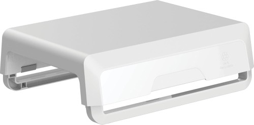 Fellowes Breyta Ergonomic Height Adjustable Stand for Monitor/Laptop, White - Monitor Stands/Risers - FEL100098565