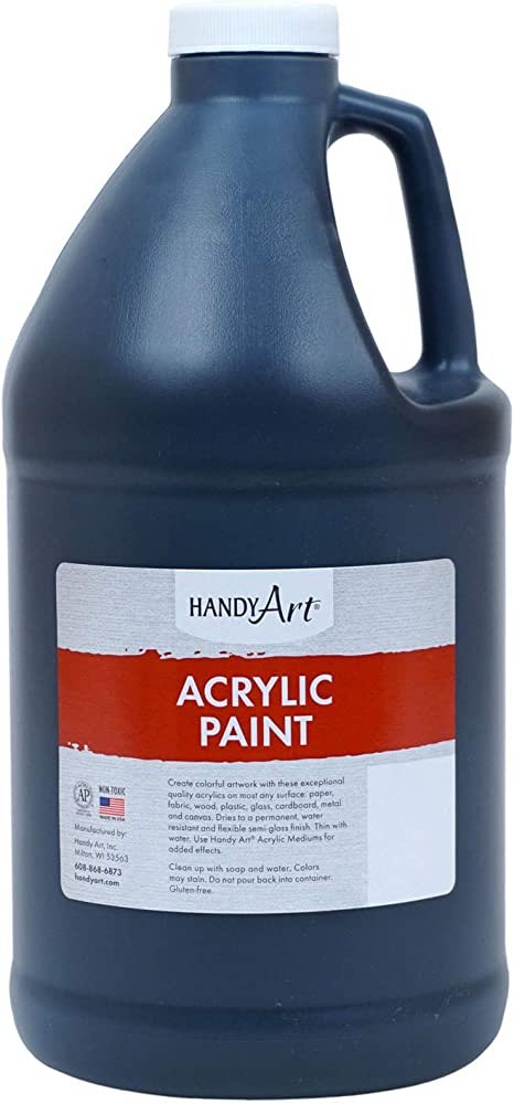 Handy Art Student Acrylic Paint - Mars Black - 64 oz - Acrylic Paint - HAN102100