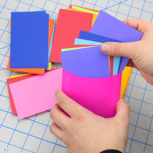 Library Pockets, Non-Adhesive, 30 Each of 10 Colours - Library Pockets - HYX15631