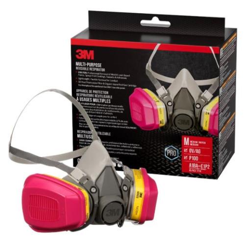 3M™ Performance Respirator 62023H1-DC, Multi-Purpose, Organic Vapour/Acid Gas/P100, Medium (1 Mask and 1-pair Cartridges)