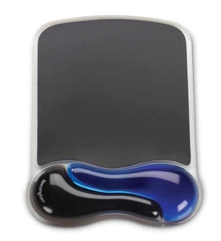Kensington Duo Gel Mouse Pad Wrist Rest - 13" (330.20 mm) x 9.38" (238.25 mm) x 1.50" (38.10 mm) Dimension - Blue