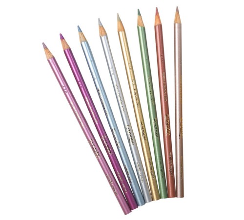 Crayola Metallic Coloured Pencils - 8 Assorted Colours - Coloured Pencils - CYO671151