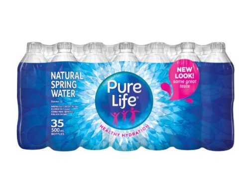Pure Life Natural Flat Spring Water - 500ml - 35 Pack