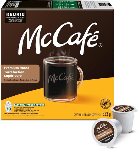 McCafé Premium Roast Coffee K-Cups - Medium Dark Roast - 30 / Box