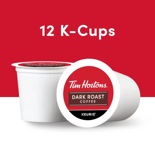 Tim Horton's Dark Roast Coffee K-Cups - 12 / Box - Single Serve Pods - ELCI02228