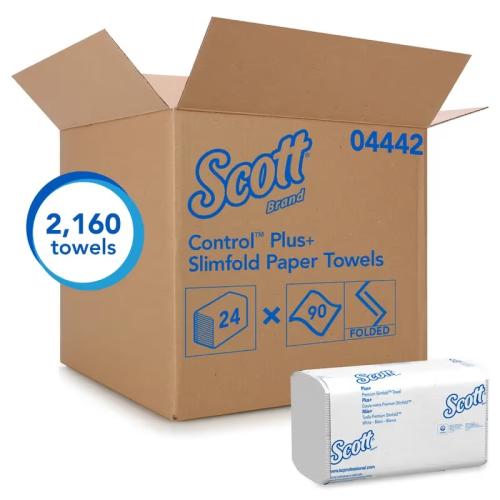Folded Paper Towel 7.5X11.6 IN White Slim Fold - 90 Sheets/Pack - 24 Packs/Case - 2160 Sheets/Case - 1 CS