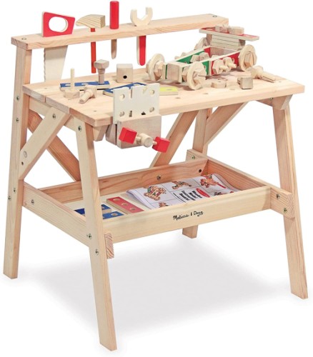 Melissa & Doug - Wooden Project Solid Wood Workbench - Set - Wood