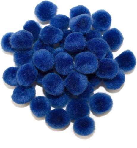 Pom Poms Royal Blue 1", 100 Pack