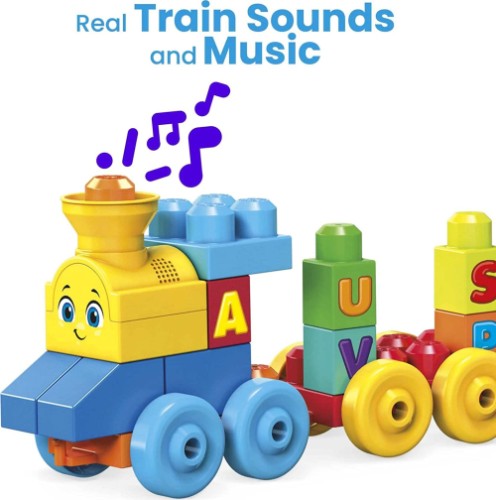 Mega Bloks ABC Musical Train - Infant & Toddler Toys - MBLMATLFWK22