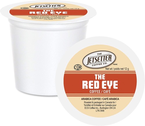 Jetsetter The Red Eye Coffee K-Cups - 24 / Box - Single Serve Pods - ECZKJETRED24