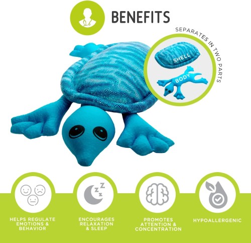 Weighted Turtle - 4.4 lbs - Proprioceptive Input-Animals - MNO30111