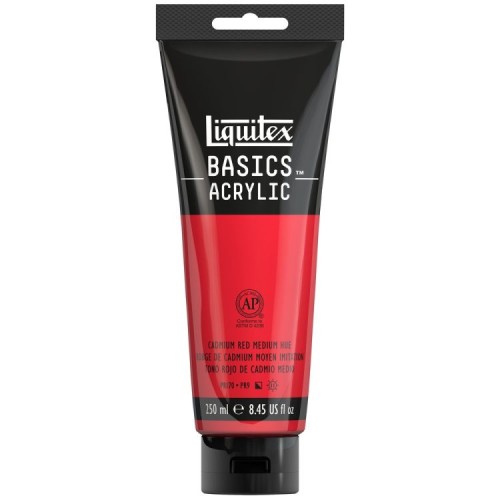 Liquitex Basics Acrylic Paint - 250 mL - Cadmium Red Medium Hue - Acrylic Paint - LQX4385151