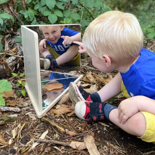 Wooden 4-Way Mirror - Fine Motor Skills - LAD73452