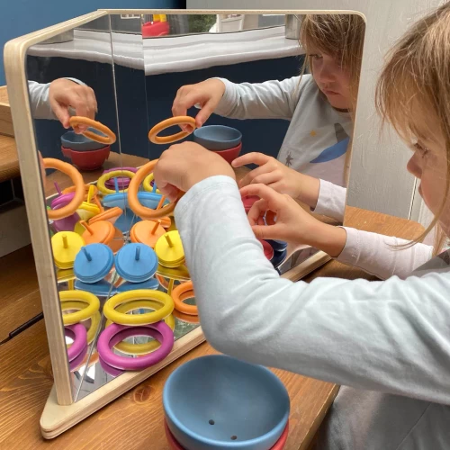 Wooden 4-Way Mirror - Fine Motor Skills - LAD73452