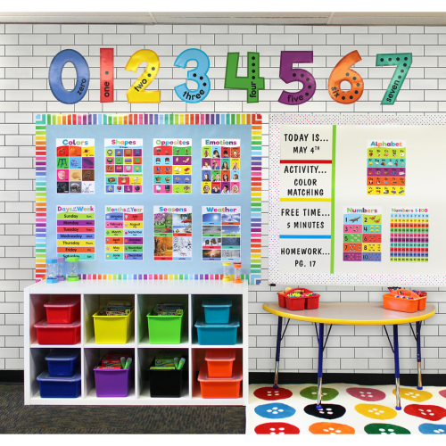 Colourful Early Learning Small Poster Pack - Charts & Posters - TCR7456