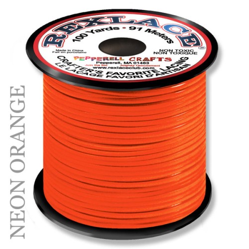 Rexlace Flat Plastic Lacing - Neon Orange