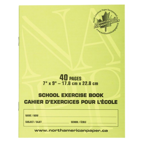 School Exercise Books - 7" x 9" - RBBR 3/16" - 40 Pages - Exercise Books - NPPC4101428