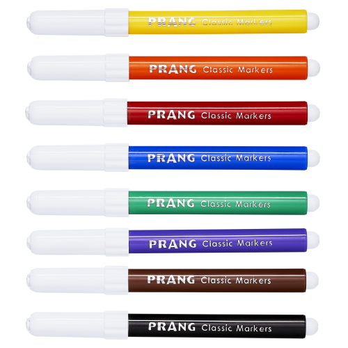 Prang Classic Markers - Non-Washable - Broad Line Tip - 8 Assorted Colours - Art Markers - DIX80128