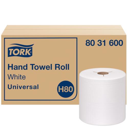 Tork Hand Towel Roll White H80  1-ply 7.5"x630 Ft White - 6 Rolls/CS